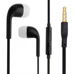 Samsung Galaxy Style Stereo Earphone Headset with Mic and Volume Control (Black)